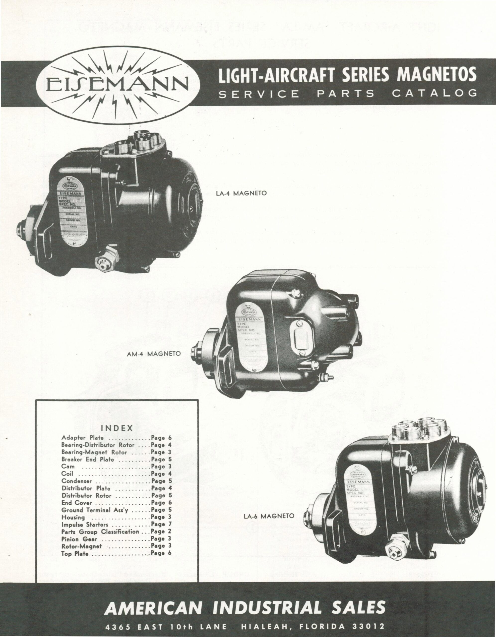 4032 Manual, Eisemann Magneto Parts