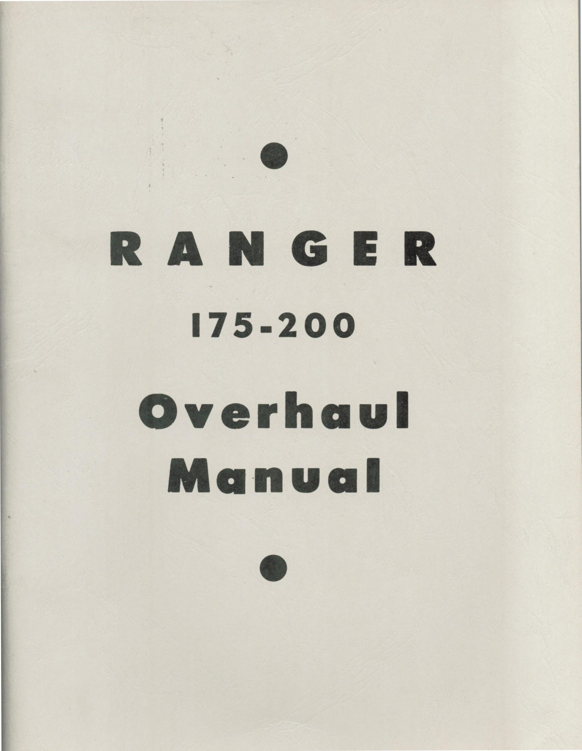 Manual, Overhaul Ranger