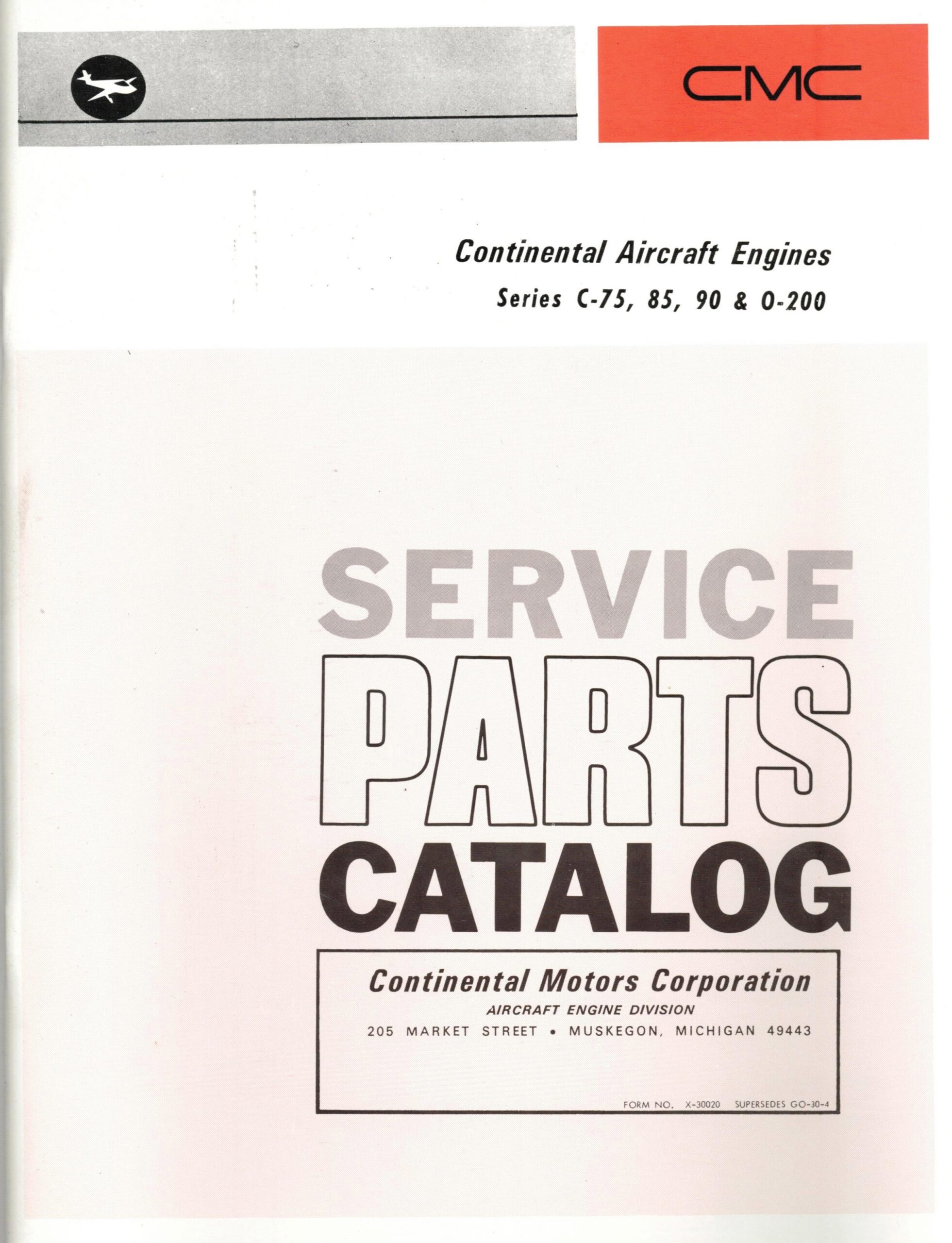 X-30011 Parts Catalog C75/85/90 O-200