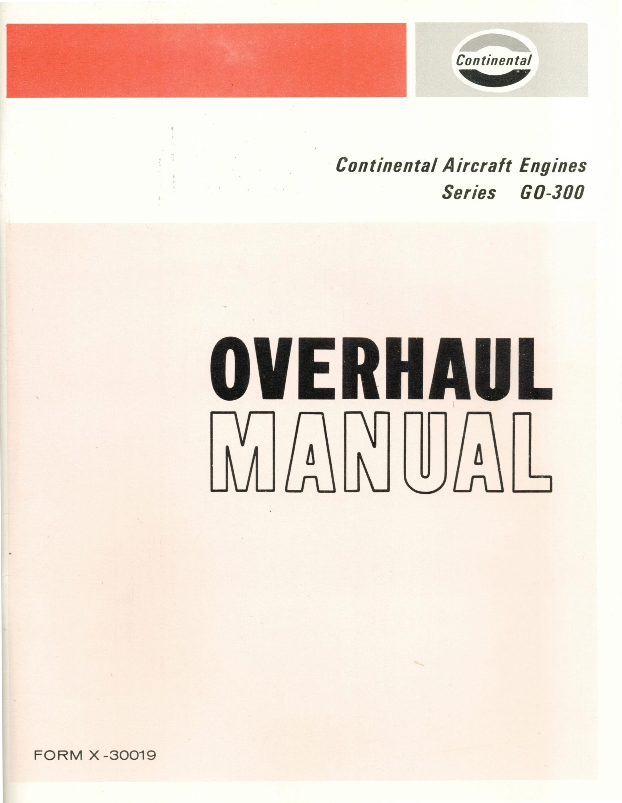 X-30019 Manual Overhaul