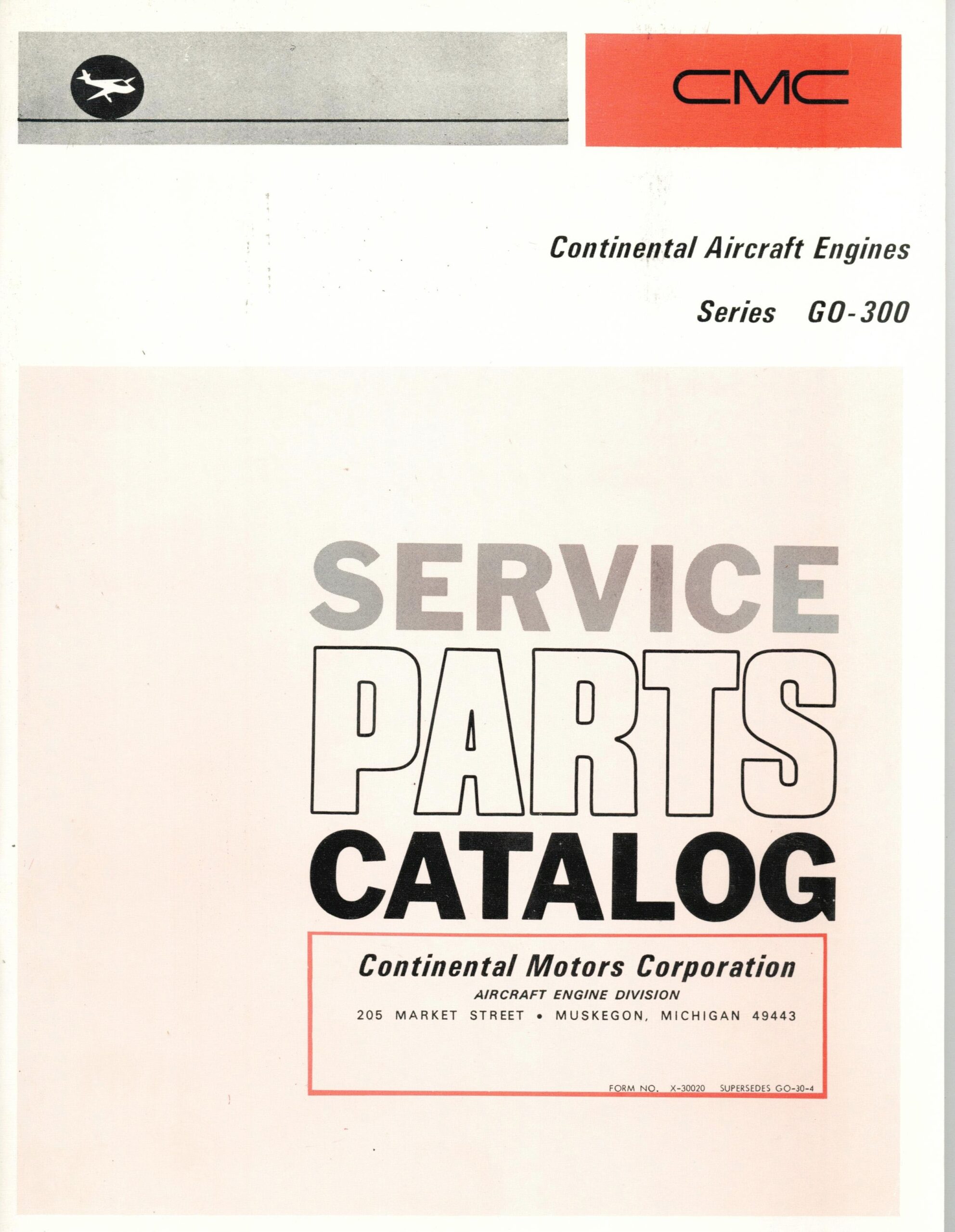 X-30020 Manual, Service Parts